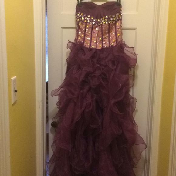 Beaded corset prom dress - Picture 7 of 8